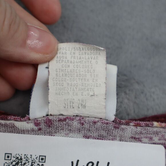 Extra Elements Womens Shirt 4X Multicolor Knit Crew Neck Pullover T Shirt - Picture 16 of 16